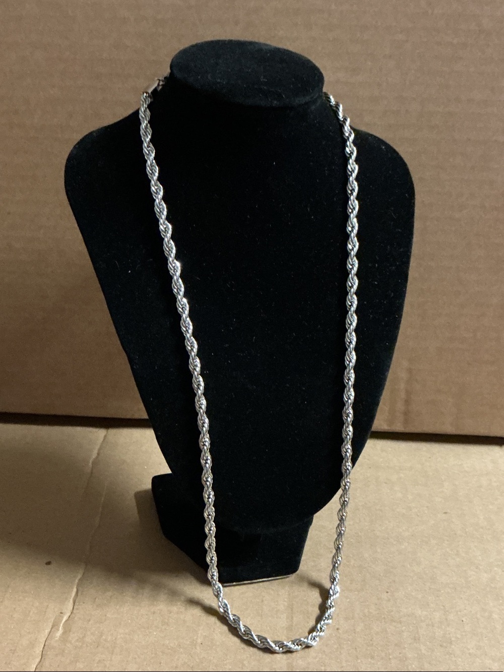 Silver Rope Chain Necklace - 5mm x 24”